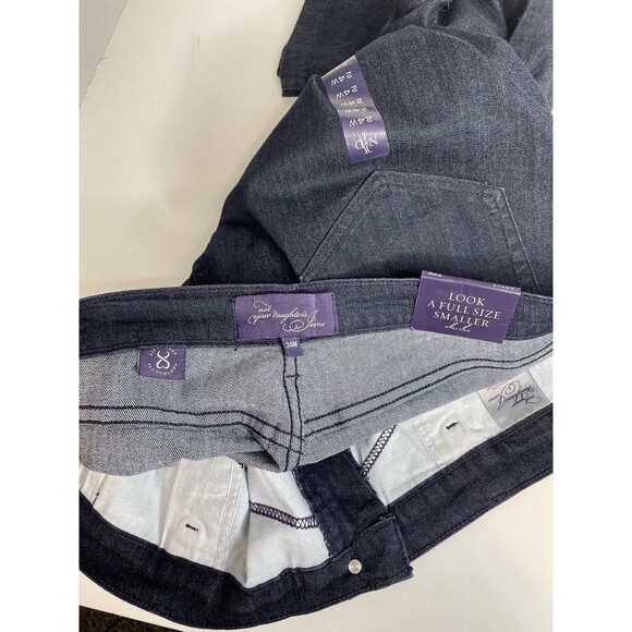 New NYDJ Not Your Daughters Ankle Jeans 24W, Dark Blue Denim, NWT MSRP $114 - Picture 6 of 11